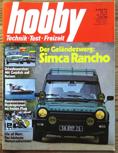 Hobby matra simca - 16/77,