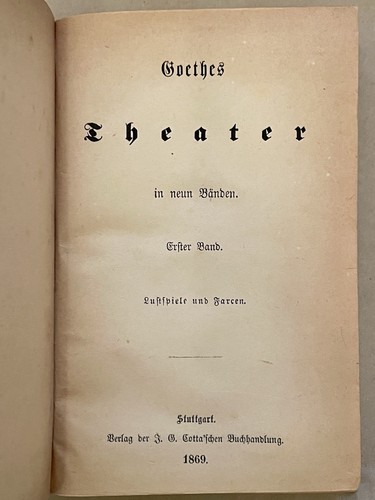 Goethes theater neun - theater, in