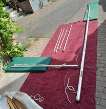 SEGEL-BOOT-MAST 3tlg+BAUM VON/FÜR KATAMARAN SEMPERIT(GRABNER) CAT 416 BOOT JOLLE