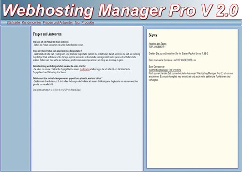 Webhosting manager pro - webhosting,