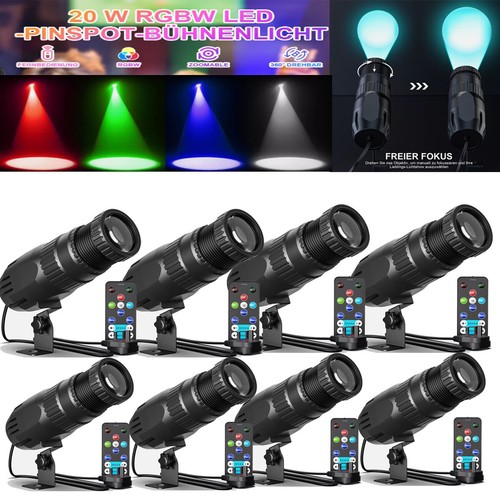 10x 20w led pinspot rgbw - 20w,