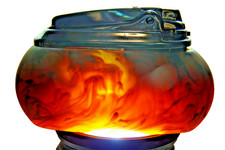 RONSON VARAFLAME AMBER BODY CORPUS - GAS TISCHFEUERZEUG SEHR SELTEN 60er Jahre L@@K