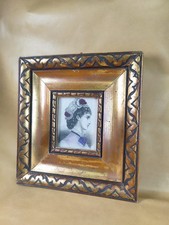 Massiver, antiker voll Holz Bilderrahmen 21,00 x 23,00 cm