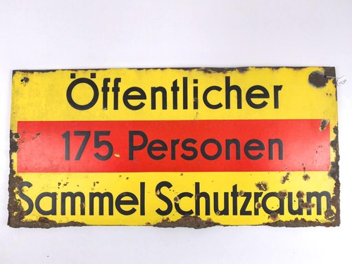 Luftschutz emailleschild - luftschutz,