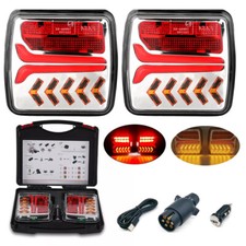 12-24V Rücklicht Anhänger Leuchtensatz kabellos Magnet Funk Wireless Akku LED DE