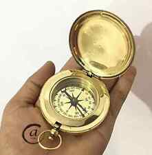 Massives Messing Druck Knopf Knöpfe Kompass Old London Schiff/Boot Tasche Retro