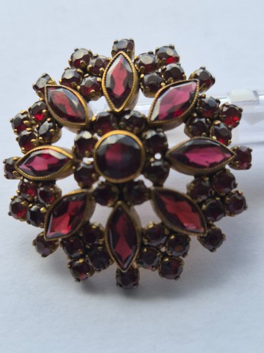Granat brosche vintage - brosche,