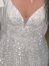 Glitzer ivory Hochzeitskleid 36/38