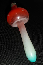 Alter Christbaumschmuck großer Pilz Fliegenpilz matt mundgeblasen