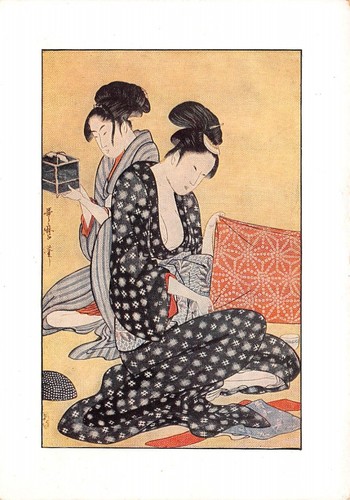 Japan utamaro folding - folding, a