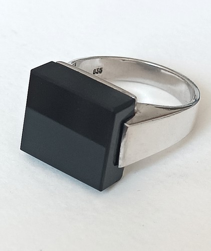 Ring silber onyx schwarz - onyx,