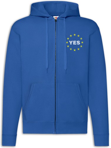 European yes zipper hoodie - yes,
