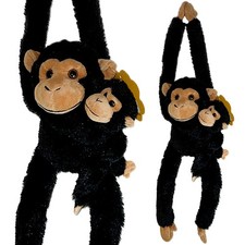 Plüschaffe mit Baby Stofftier