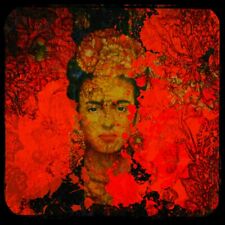 Pop Art Motiv Frida Kahlo 02 100x100 Acrylglas Bild/Loft/Druck/Dekorativ/Modern