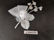 DDR Ansteckblume Bräutigam Hochzeit Trauung Anzug Accessoire weiß 367735 #23M029