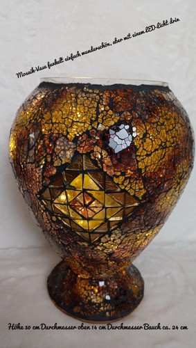 Mosaik vase windlicht - &, |