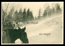 Wehrmacht Artillerie-Regiment 83 Mulis im Schneesturm 1944 - WK2 Foto 9x6cm