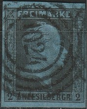 2 Sgr. MiNr. 3 mit Nummernstempel 1024 NEUSALZ (OPD Liegnitz )