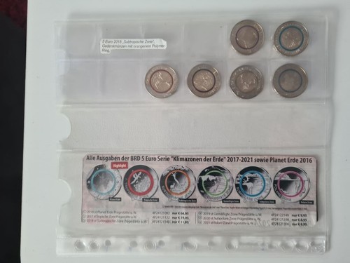 Brd euro polymermünzen - brd, 6x