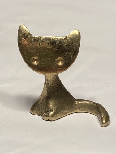Messing katze skulptur - messing, vintage