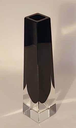 Blockvase glas vase schwarz - blockvase,