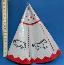 Indianerzelt Zelt für Indianer Wildwest Kunststoff 18/18cm DDR Spielzeug /P5.8/3