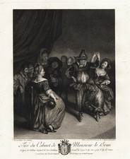 Musiker musicians Dutch pub Holland Nederland engraving gravure Brakenburgh 1780