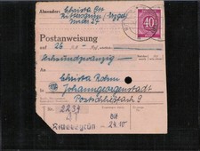 KONTROLLRAT 1946 POSTANWEISUNG