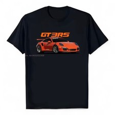 Tshirt mit Porsche 911  GT3 RS Tshirt Auto Sportwagen - Orange/schwarz