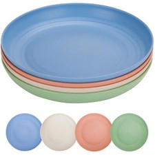 Campingteller Set, 4er, unzerbrechlich, Kunststoff, spülmaschinenfest, 25cm