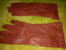 Damen-Lederhandschuhe- weinrot- neu- Kalbs-oder Ziegenleder