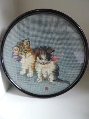 Gobelin bild katzen rund - gobelin-bild,2, katzen,rund,mit