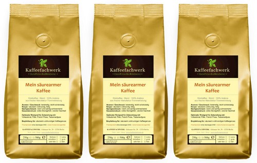 Mein säurearmer kaffee 3x500g - kaffee,