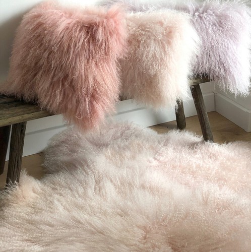 Kissen tibet lammfell bonbon - tibet,