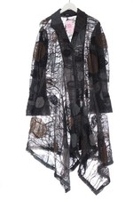 YUKAI Wollmantel Damen Mantel Gr. DE 40 taupe-bronzefarben-graublau Casual-Look