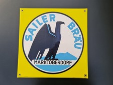 Emailschild Sailer Bräu Marktoberdorf, Bier, Allgäu, Ferro-Email, Robert Dold