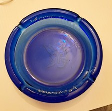 aschenbecher glas blau, mit