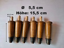6x Konisch Holzbeine Möbelbeine Bettfüße Möbelfüße Tischbeine Holz Füße 15,5 cm