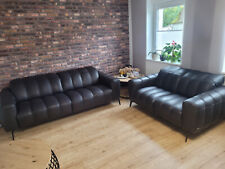 Natuzzi Editions Leder Sofa Couch Garnitur 2'er & 3'er Sitzer Chesterfield
