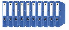 10x A4 Aktenordner 55mm blau