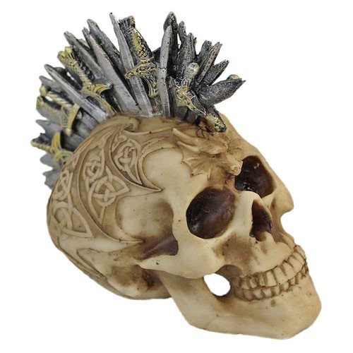 Totenkopf skulptur mit - totenkopf,