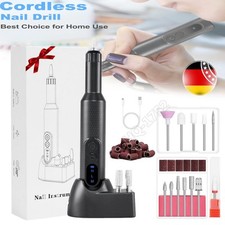 Profi Elektrische Nagelfräser USB Nagelfeile Pediküreset Maniküre Feile Kabellos