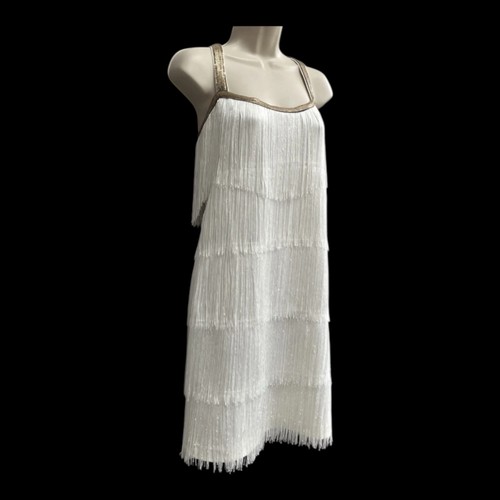 Weißes kleid fransen - 18,