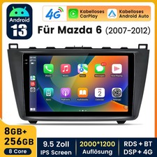 Android 13 Für Mazda 6 GH GG 2007-2012 9.5''Autoradio GPS Navi 4G Carplay 8+256G