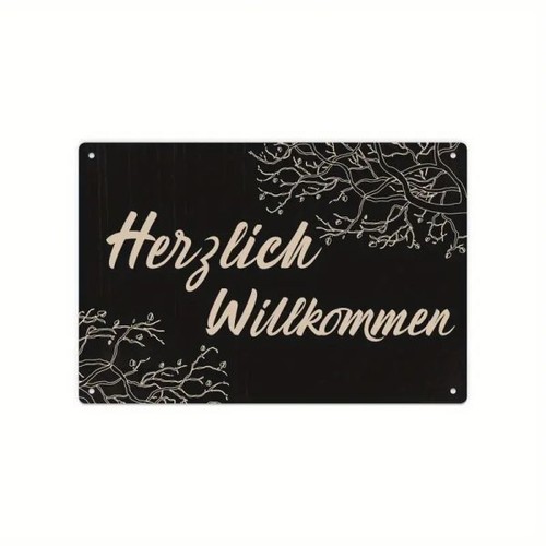 Blechschild herzlich - blechschild,