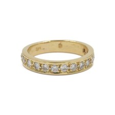 Diamantring Ring in 14 Karat 585 Gelbgold Ring mit Brillanten Memory Cluster