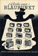 Berlin zeigt Blaupunkt XL Reklame 1950 Deutsche Industrie Ausstellung Radio