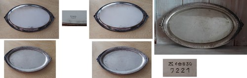Tablett silber 830 antik 7221 - tablett,
