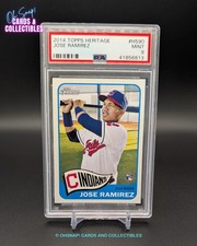 ⚾️ 2014 Topps Heritage Jose Ramirez RC PSA 9 MINT Cleveland Guardians ⚾️