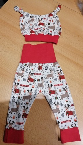 Baby weihnachten hose mütze - hose, +mütze